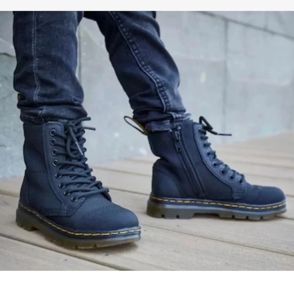 Dr Martens Combs Extra Tough Canvas Black kids utility combat boots size 13 - Picture 8 of 8
